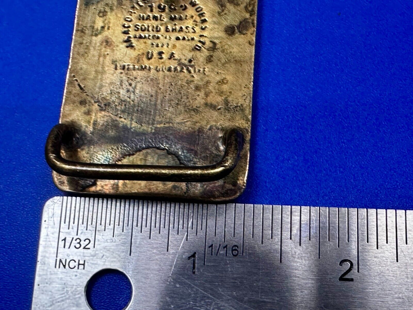 The Washington Water Power Co Spokane Solid Brass 1992 Commemorative Belt Buckle