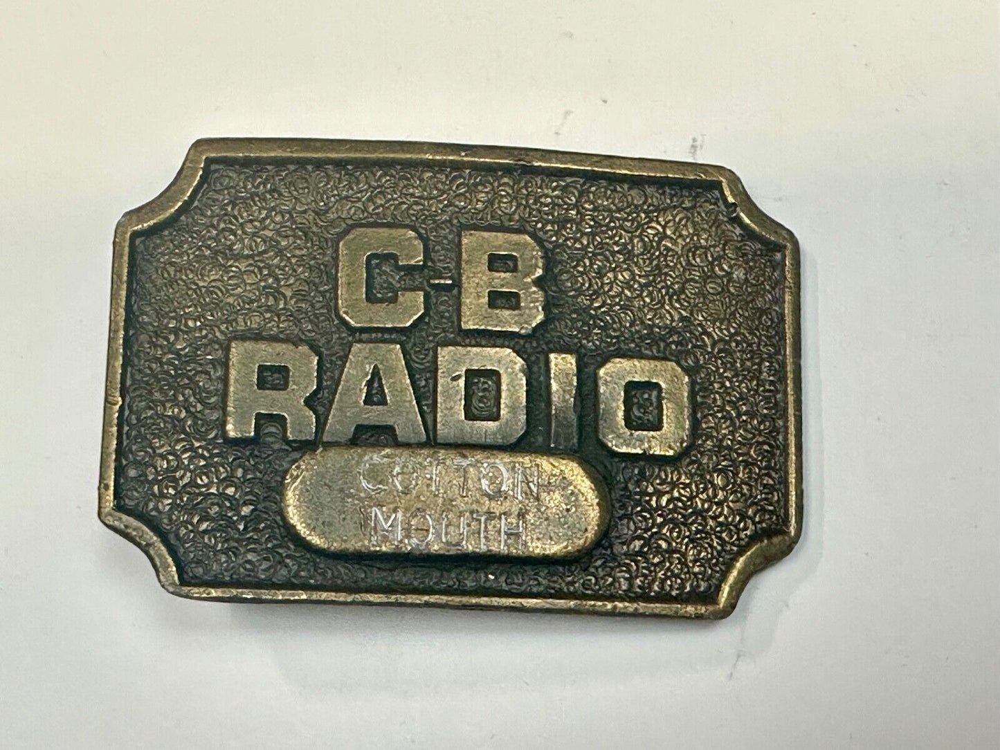 Vintage CB Radio Semi Big rig drivers Tiffany Studio belt buckle - engraved