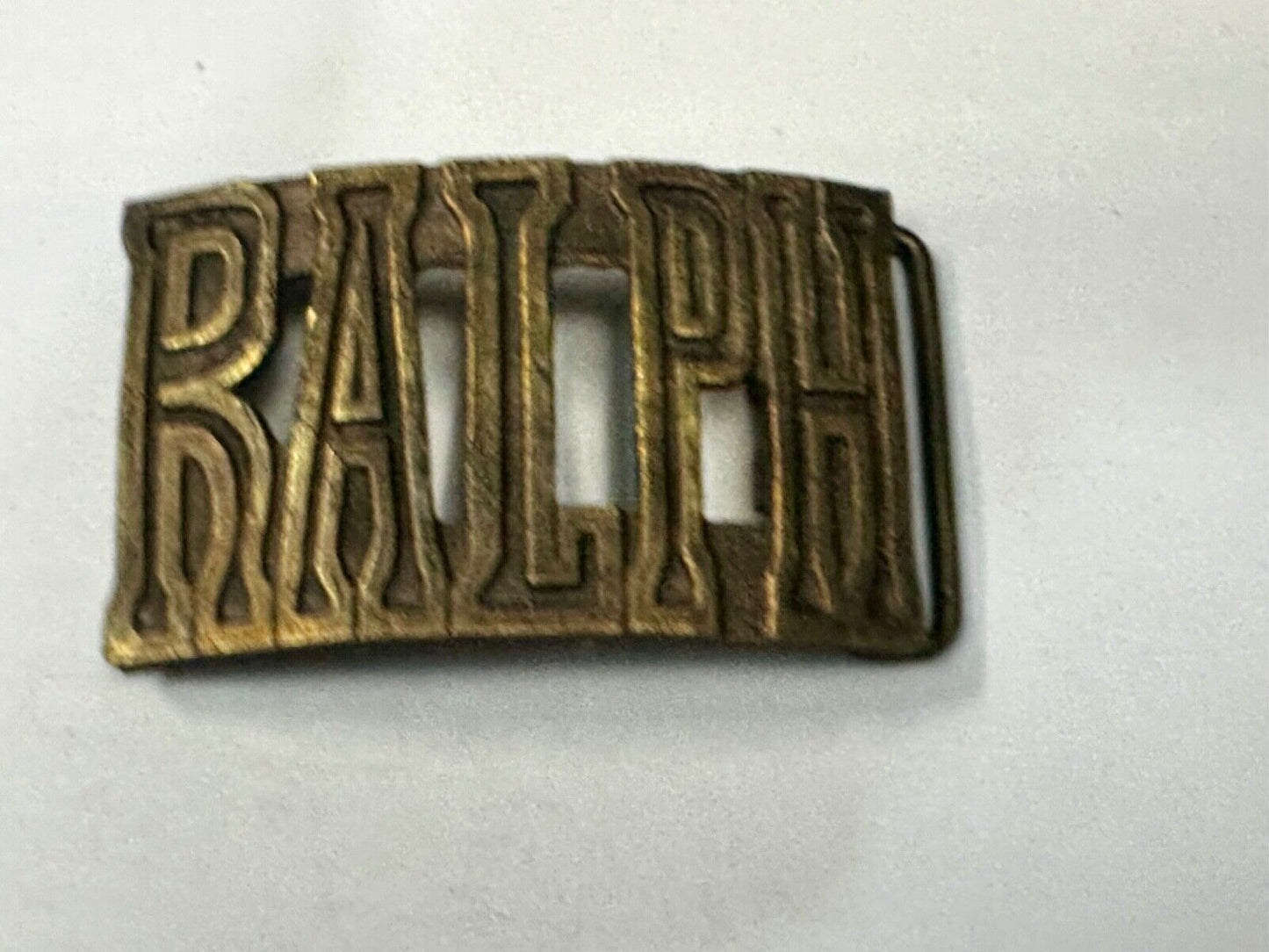 Beautiful Customized Name RALPH Cut-Out Vintage Belt Buckle by THE CHAD - in box