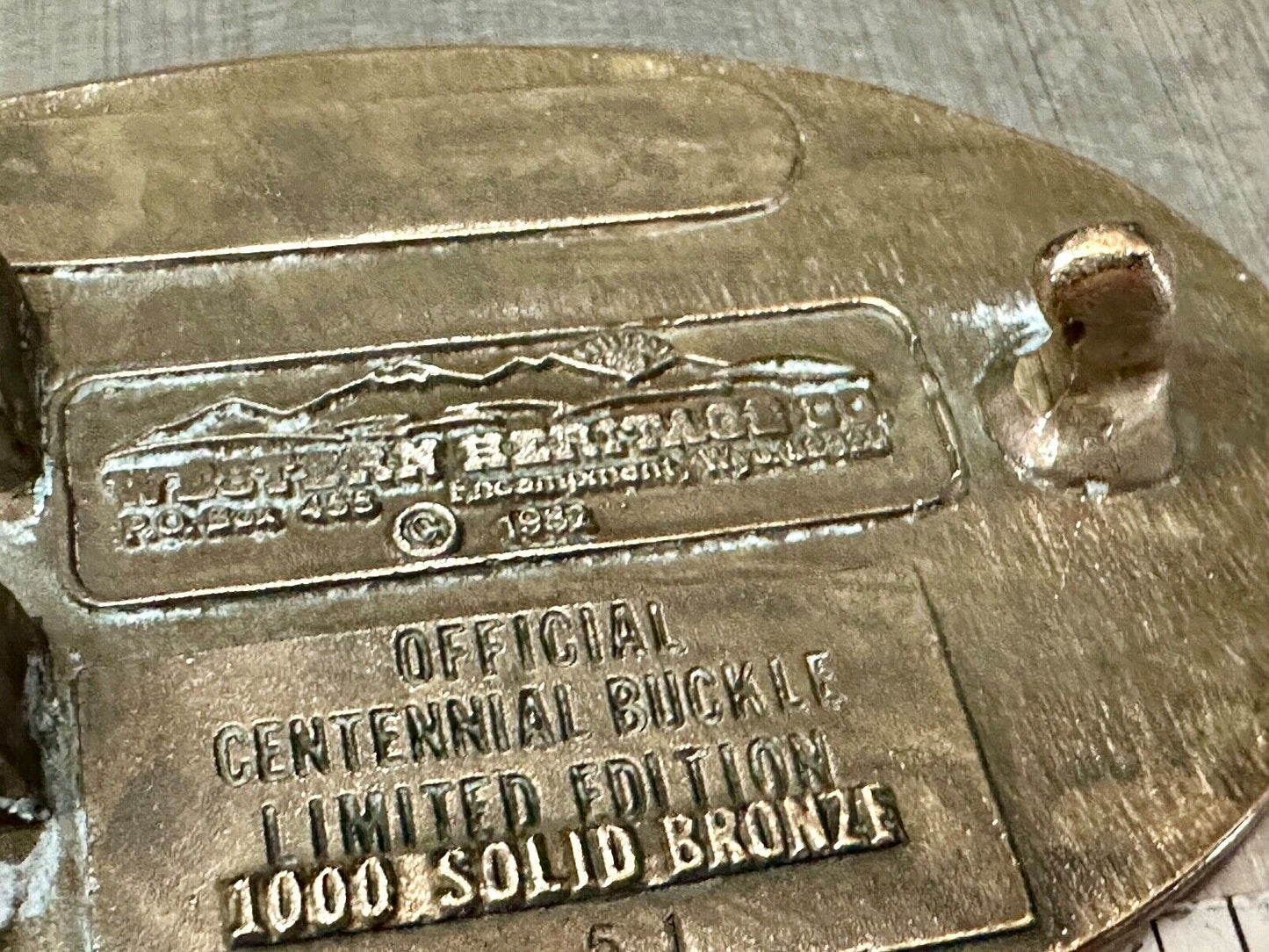 1982 Pocatello Idaho Train Centennial Solid Bronze Western Heritage Belt Buckle