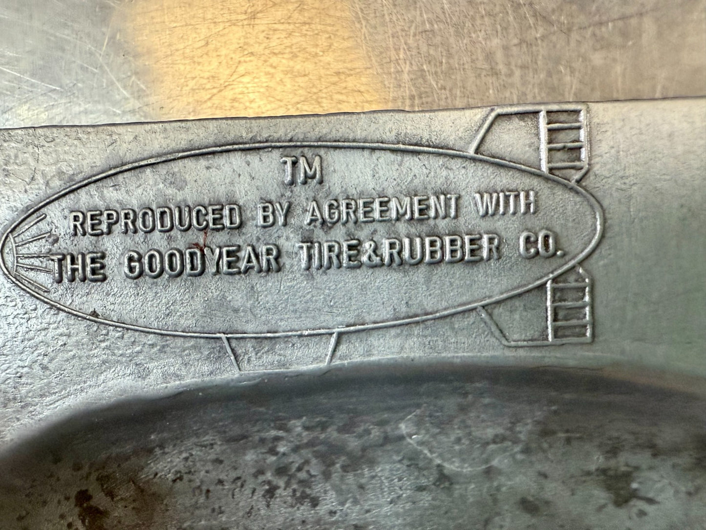 The Goodyear Blimp Tire & Rubber Company Air Ship Vintage 1974 Promo Belt Buckle