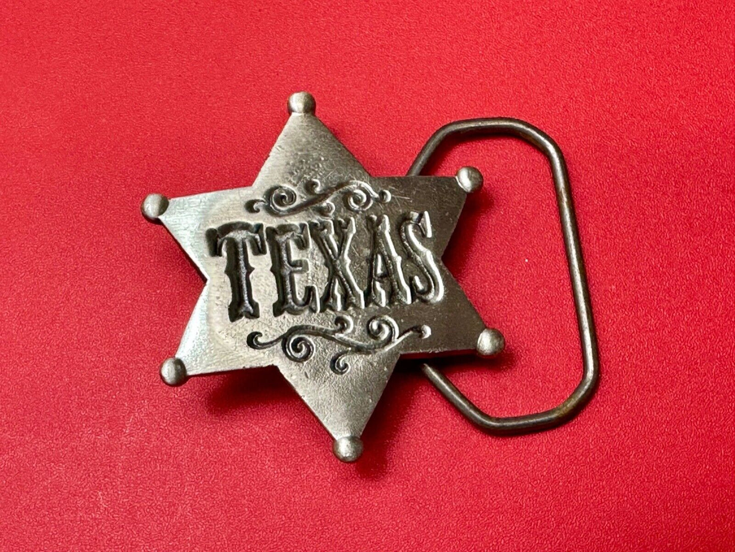 Texas Lone star - old school Sheriff Badge shaped Great American belt buckle