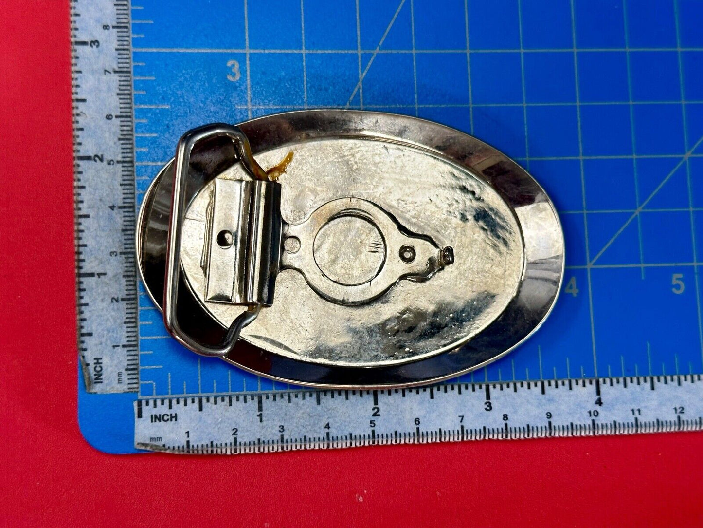 Vintage Engraved vintage western flower swirl design oval belt buckle