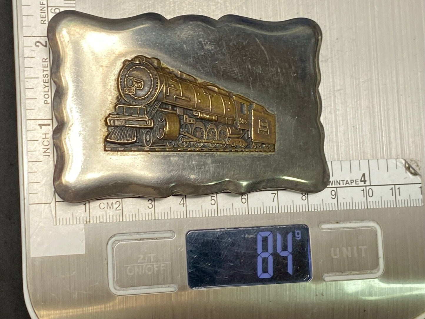 Train Steam engine Vintage western belt buckle