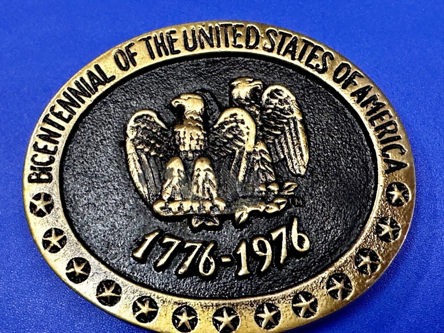 Bicentennial of the United States of America 1776-1976 Solid Brass Belt Buckle