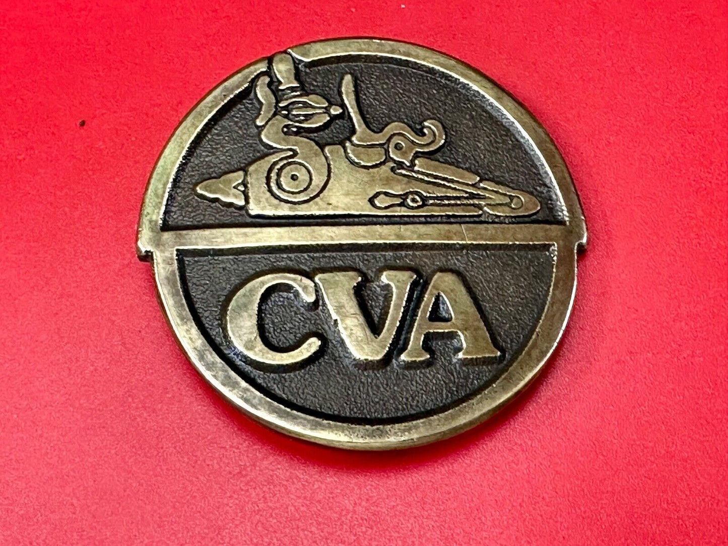 Vintage Connecticut Valley Arms CVA Mountain Rifle Gun Collectors Belt Buckle