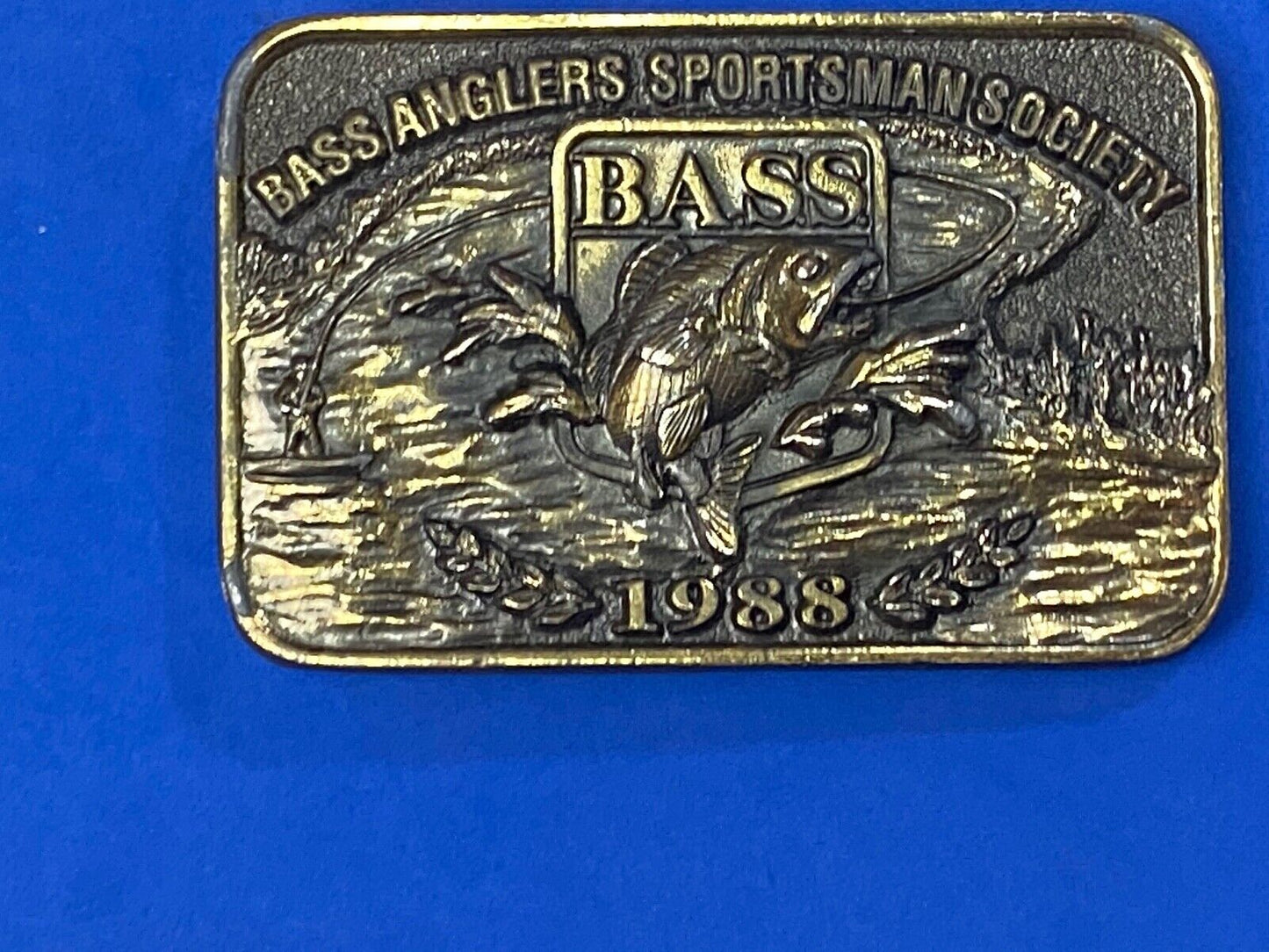 1988 Bass Anglers Sportsman Society Limited Great American Belt Buckle