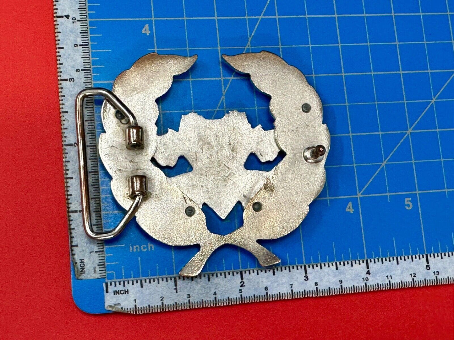 Two griffins? FME RheJNG Olive branch cutout belt buckle