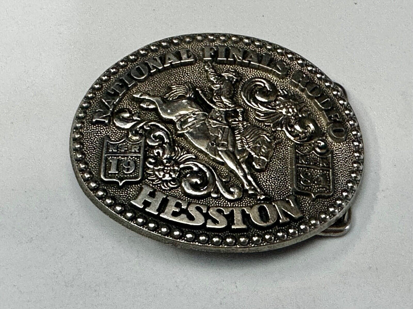 1984 Youth Hesston National Finals Rodeo NFR Collectors Rodeo Cowboy Belt Buckle