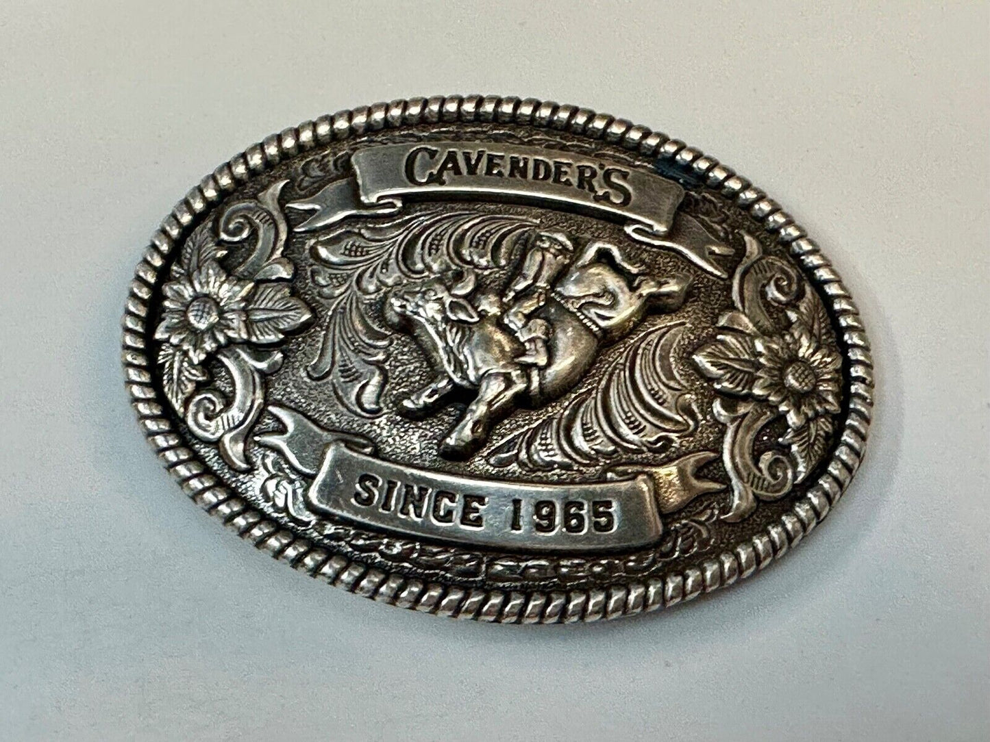 Vintage Cavender's Western Wear Cavenders Cowboy Belt Buckle “Since 1965”