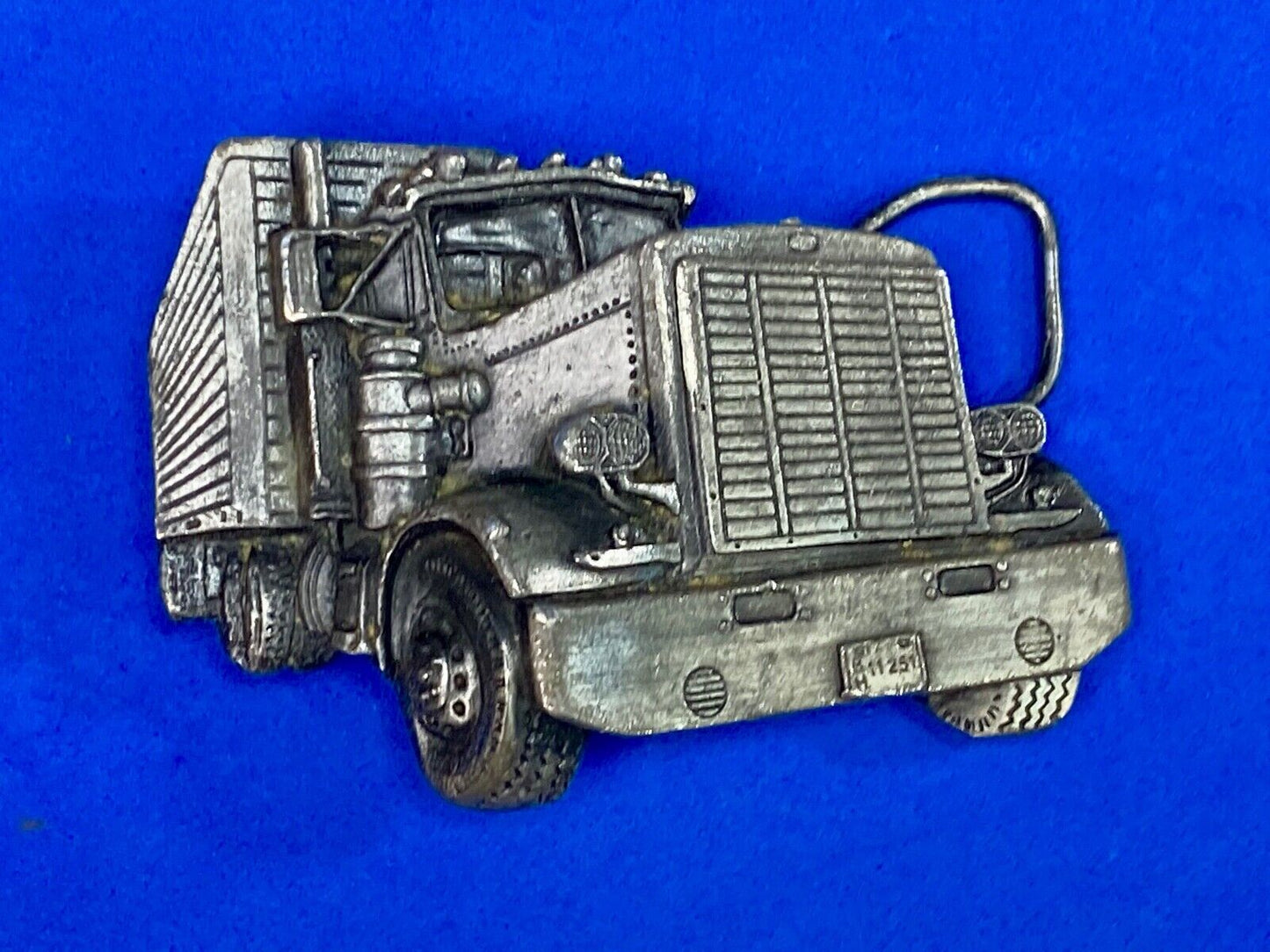 Vintage 1977 Semi Big Rig Truck Long Haulers Belt Buckle By Bergamot
