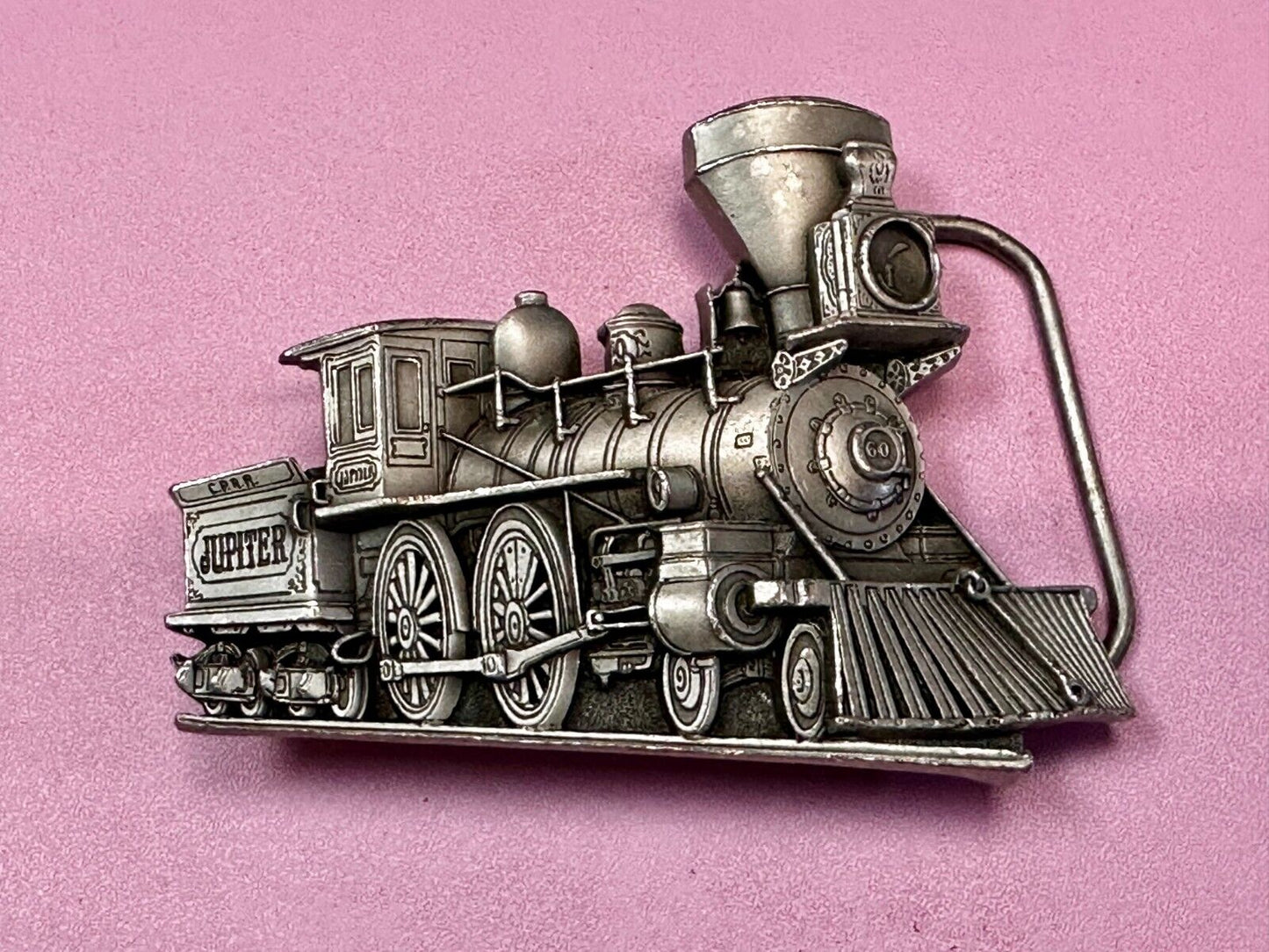 Train Locomotive Steam Engine RailRoad 1986 Great American Products Belt Buckle
