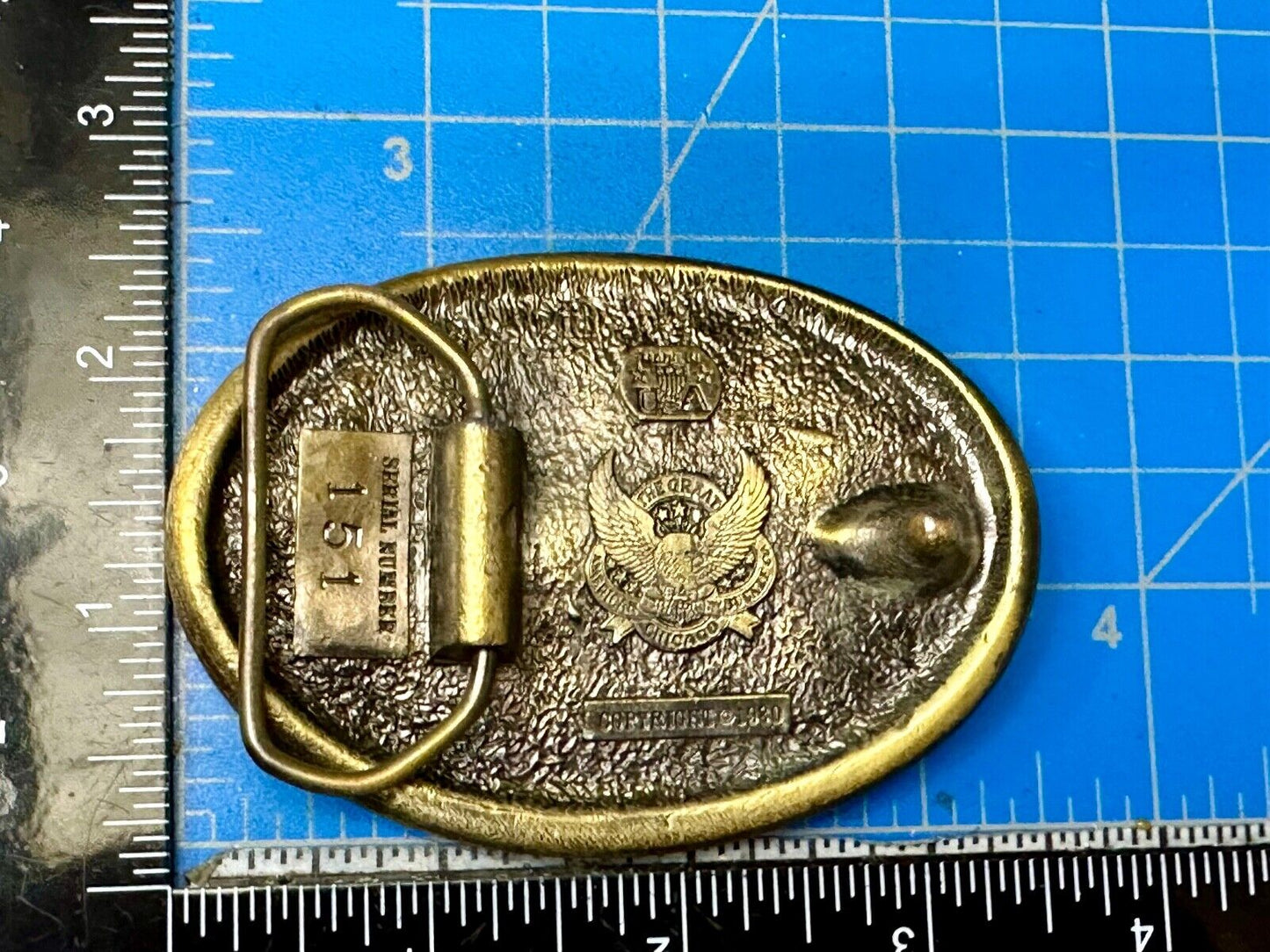 Arizona State Commemorative Desert Scene 1980 The Great American Belt Buckle Co