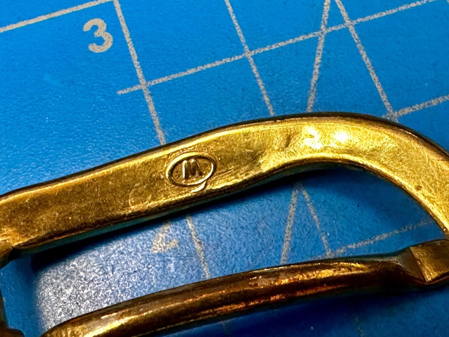 Vintage Brass Tone Replacement Belt Buckle Marked W