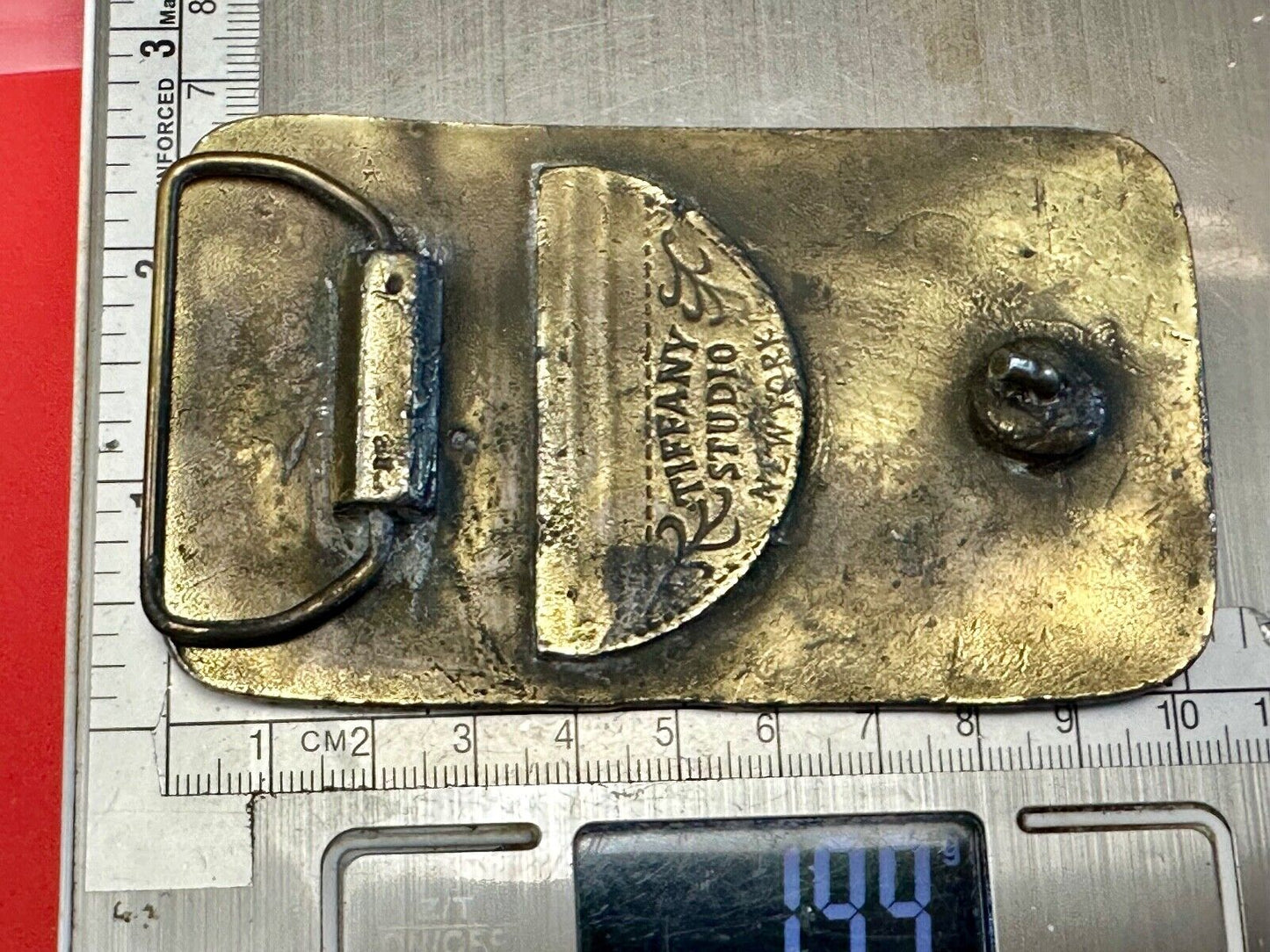 Train Engine 25 Philadelphia Bethlehem New England RR Tiffany Studio Belt Buckle