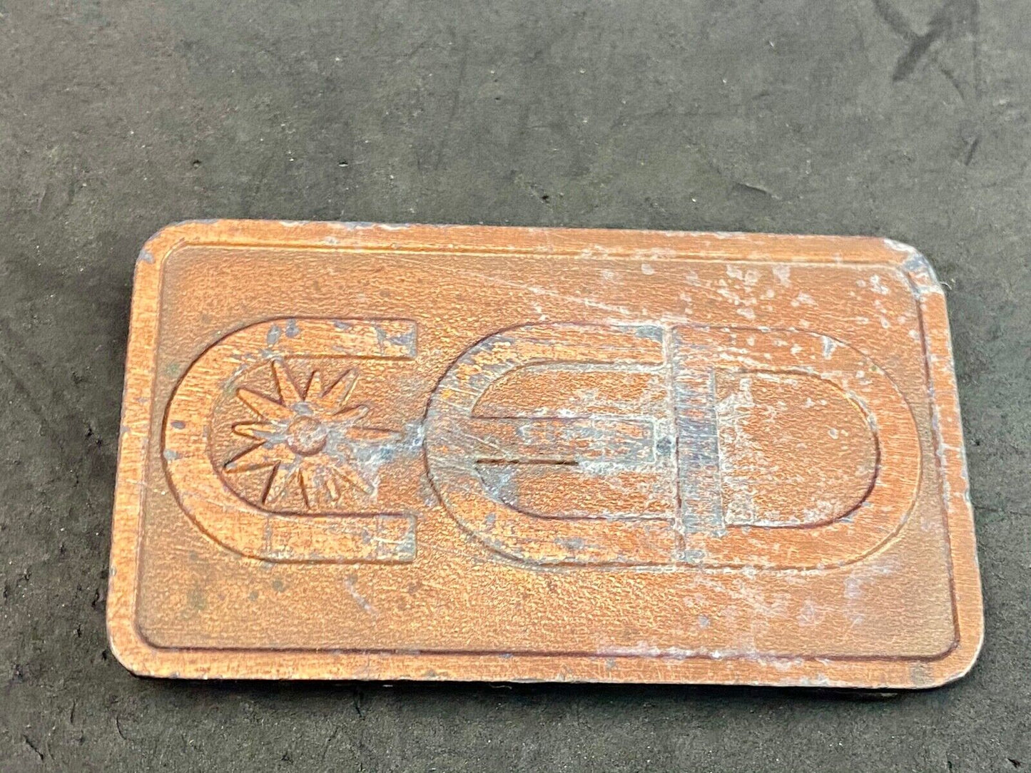 Vintage CED company promotional belt buckle