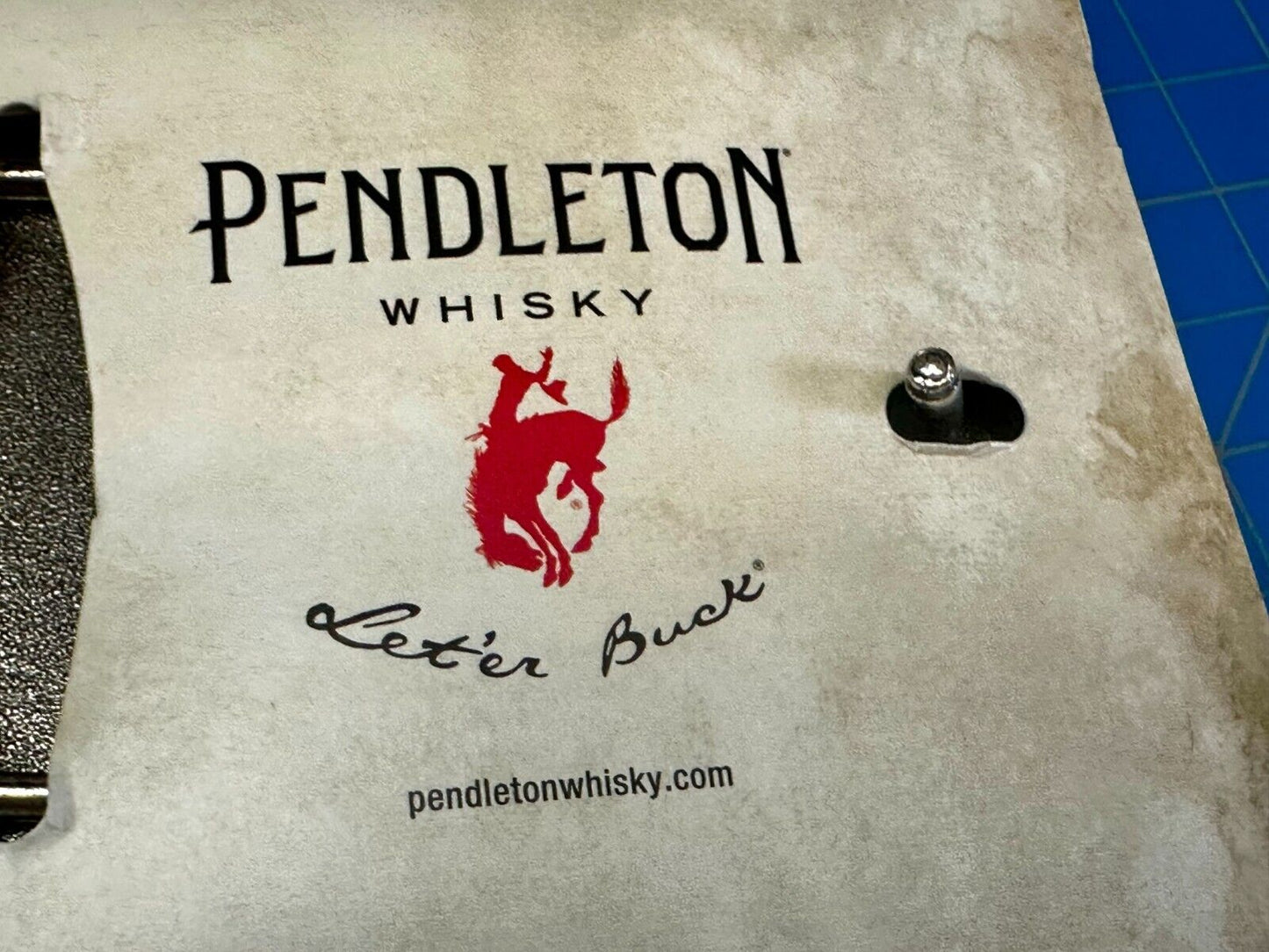 2022 Pendleton whiskey Let'er Buck Rodeo Cowboy Montana Silversmiths Belt Buckle