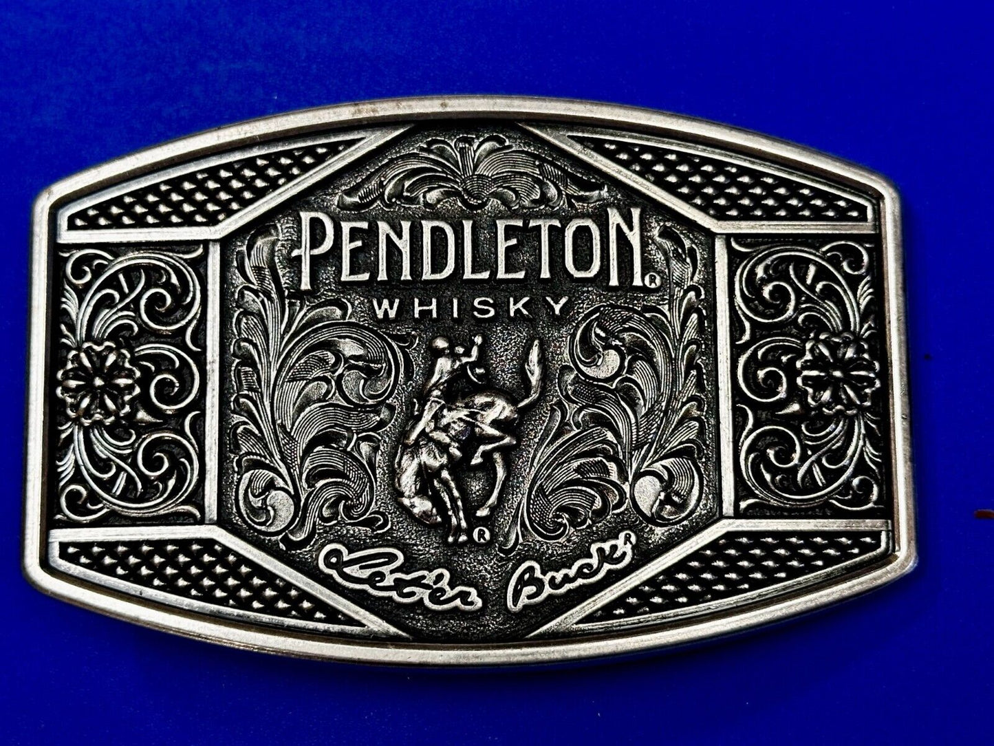 2022 Pendleton Whiskey Leter Buck Rodeo Cowboys Montana Silversmiths Belt Buckle