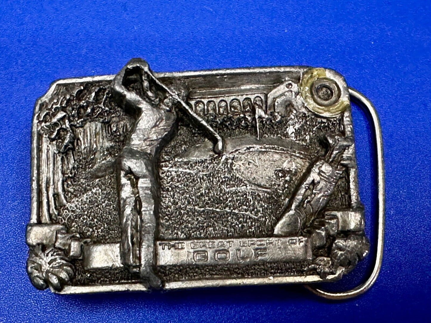 The Great Sport of Golf Golfer Vintage Belt Buckle by Bergamot Brass Works L-86
