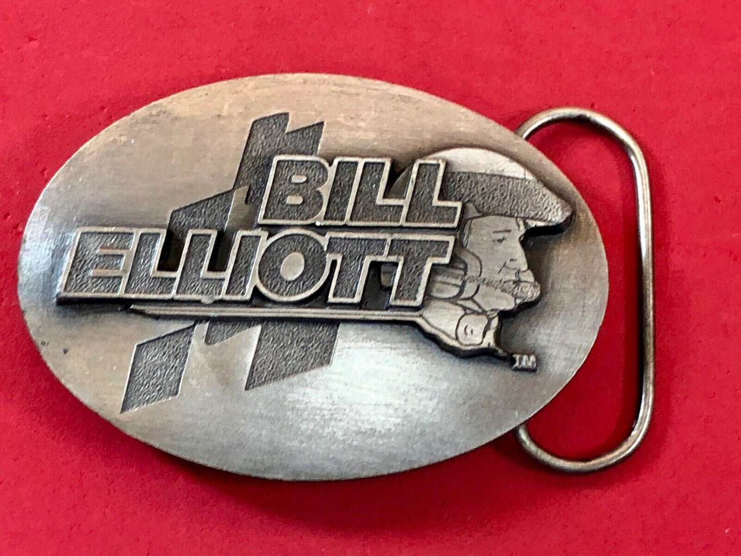 VINTAGE 1991 Bill Elliott NASCAR race car INDY 500 driver belt buckle