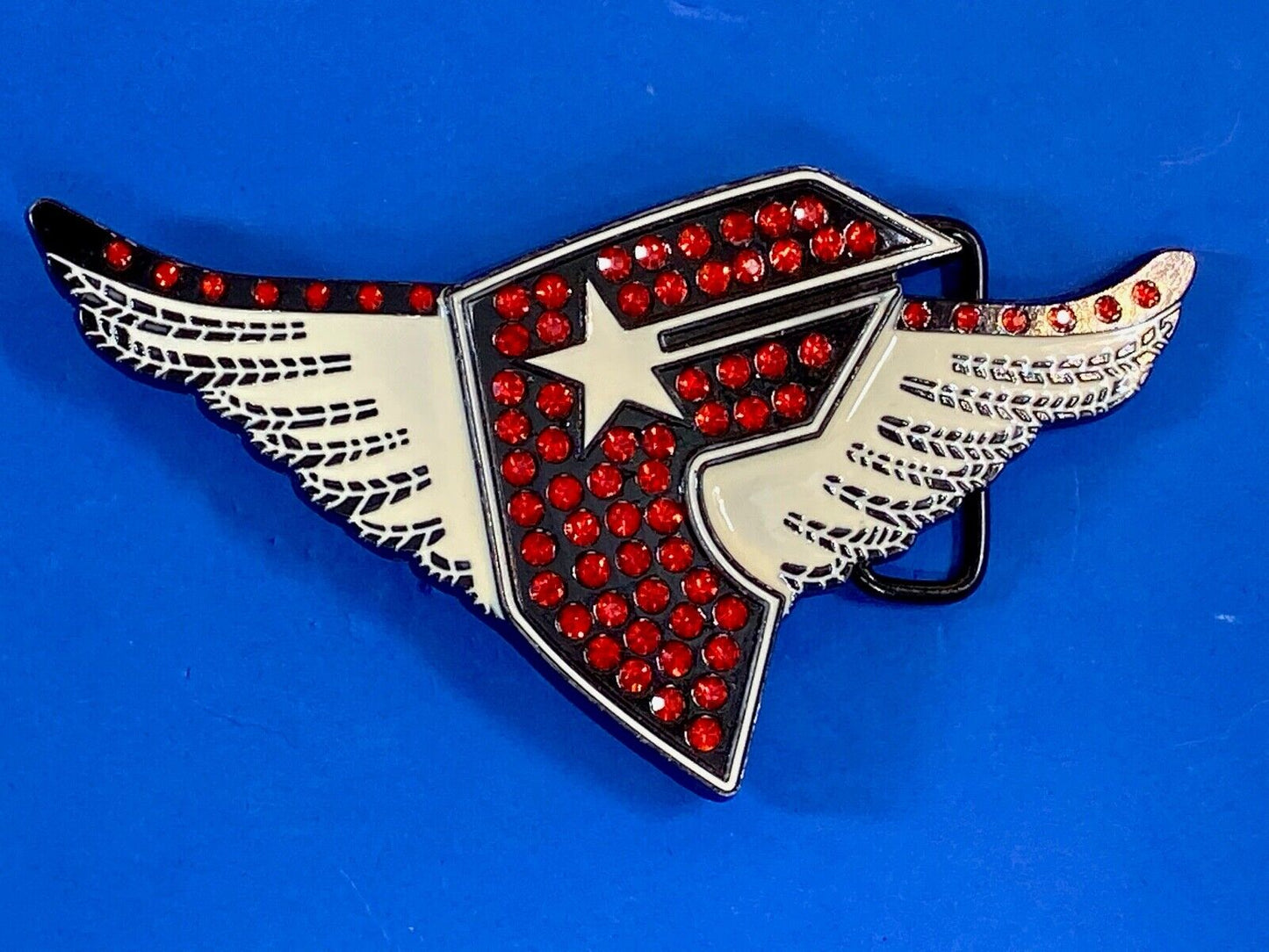 Beautiful Rhinestone? Letter F Shape Logo With Wings