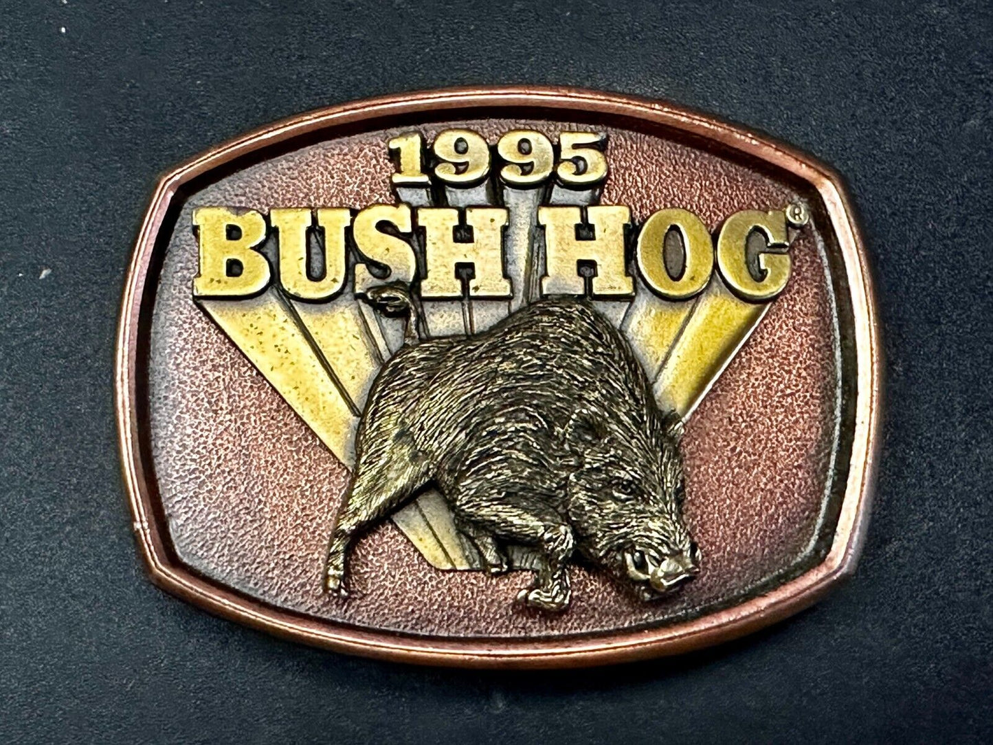 1995 Bush Hog Vintage Farm Agriculture Lawn Care Belt Buckle By Spec Cast