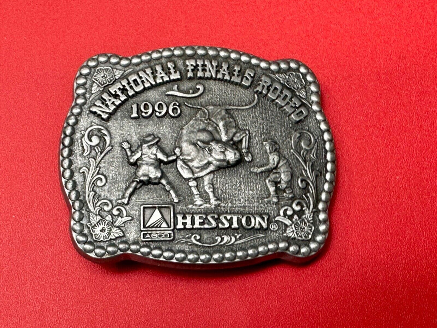 1996 Youth size NFR National Finals Rodeo ADM Kicking Bronc belt buckle