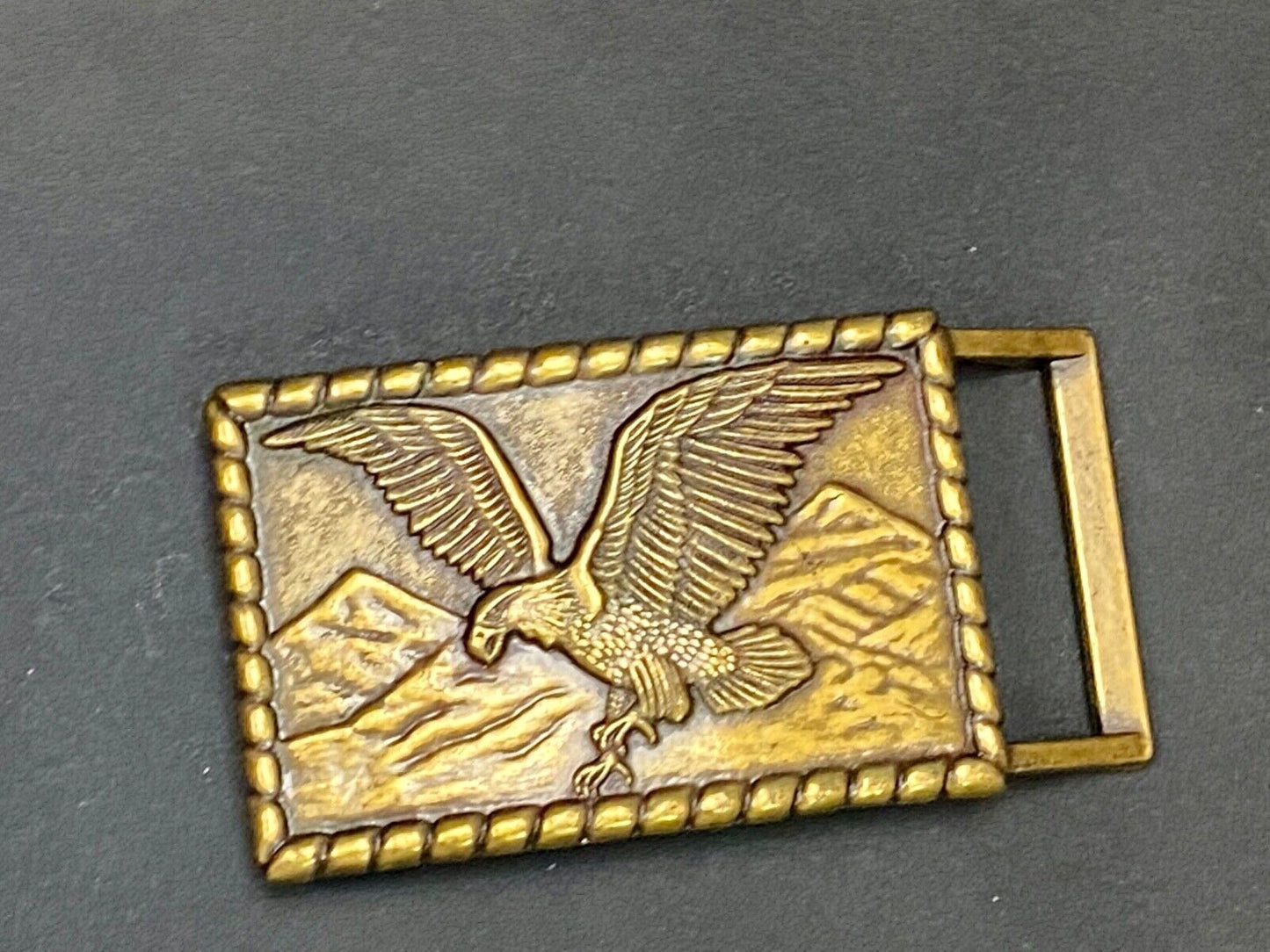 Vintage Eagle Belt Buckle American Americana Usa Biker Mountains Classic