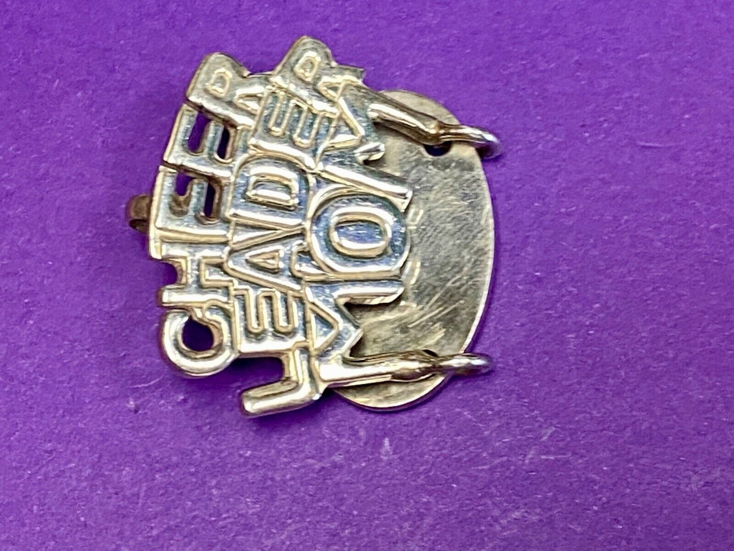 Vintage Cheerleader Mom Sterling Silver 925 Proud Football Mamma! Brooch Pin