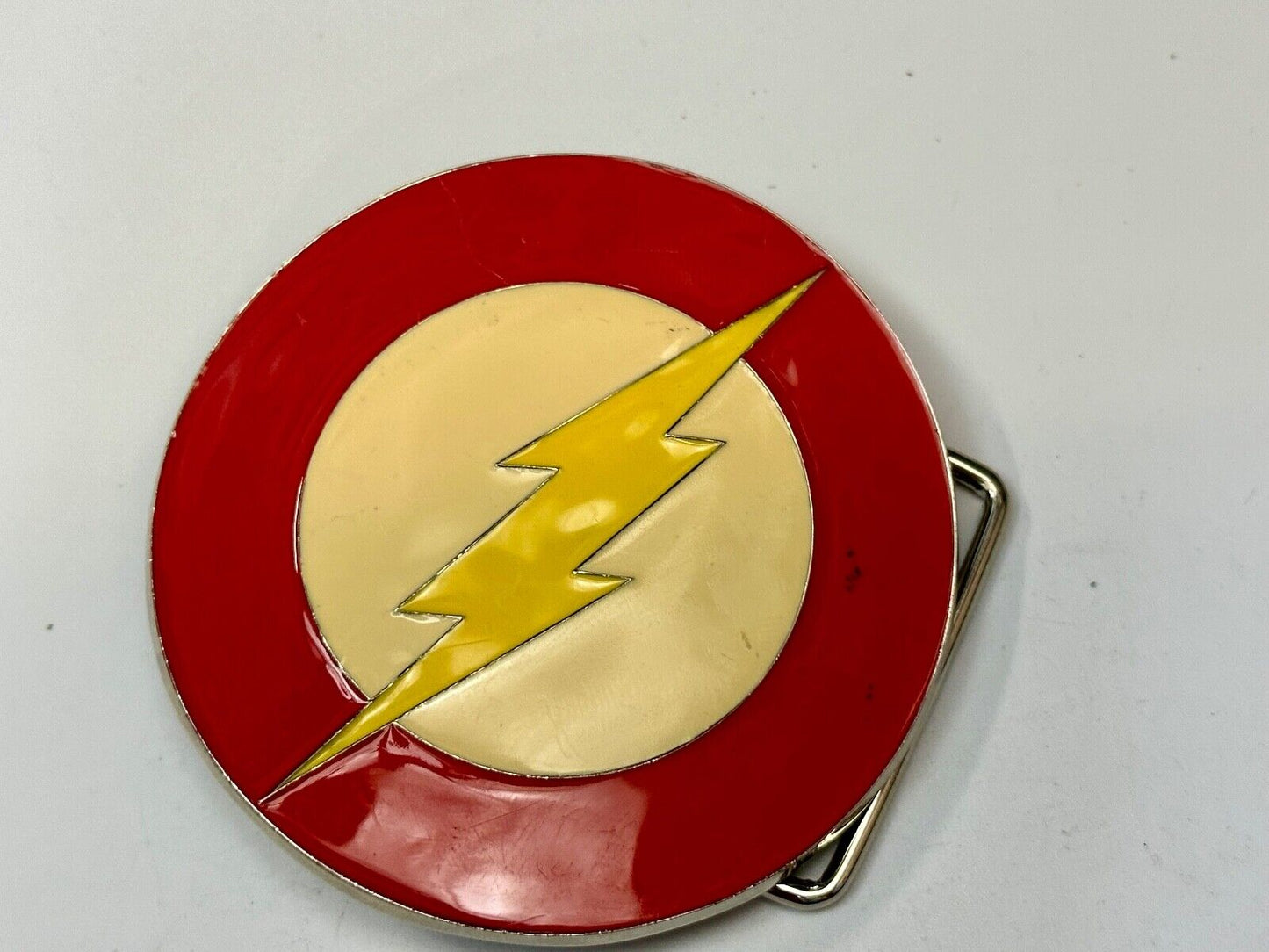 The Flash - Round Emblem Lightning Bolt Belt Buckle by DC Comics and GTO