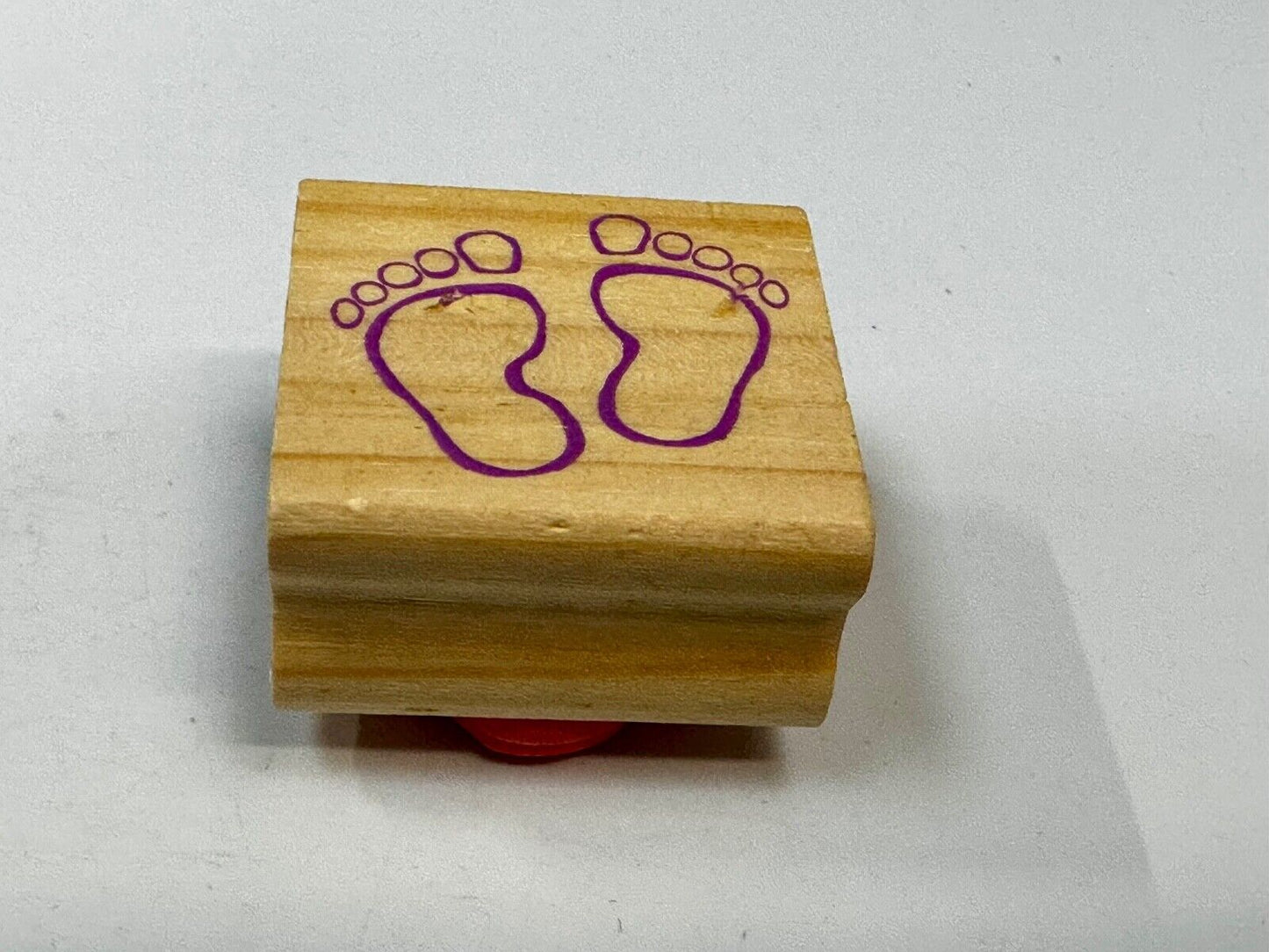 Baby Footprints Feet - NOS 1.5" Rubber Stamp for Crafting and Card Making