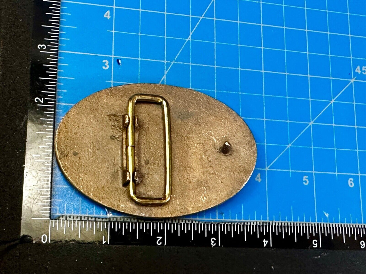 Abstract Ram Horn Ranch Symbol Vintage Western Oval Belt Buckle
