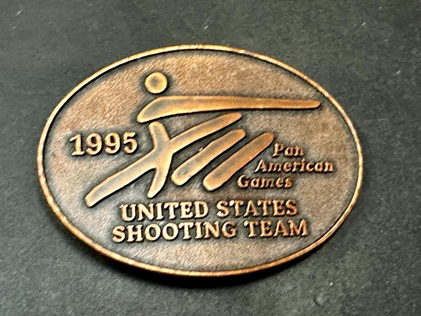 1995 Pan American Games US Shooting Team Vintage Belt Buckle