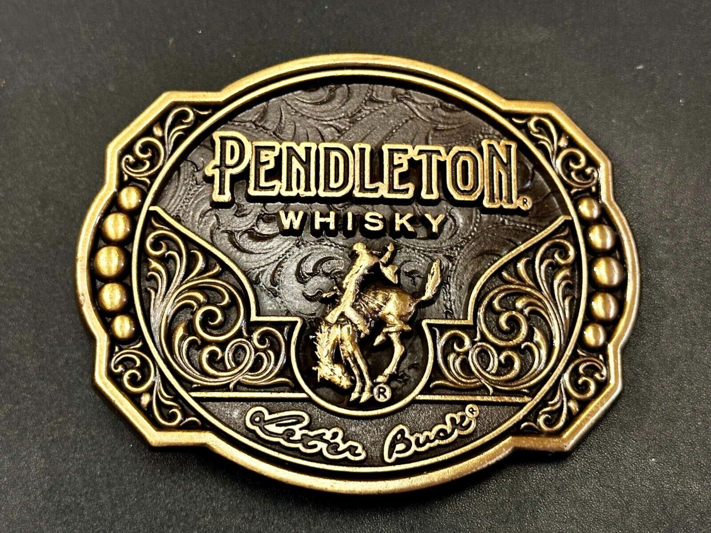 2024 Pendleton Whiskey Leter Buck Rodeo Cowboys Montana Silversmiths Belt Buckle