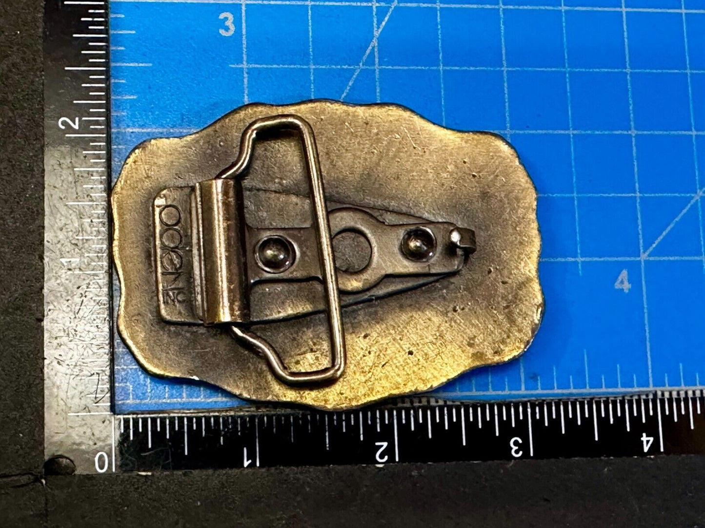 1970s JIM Name - Custom Brass Tone Metal Oden USA Personalized Belt Buckle