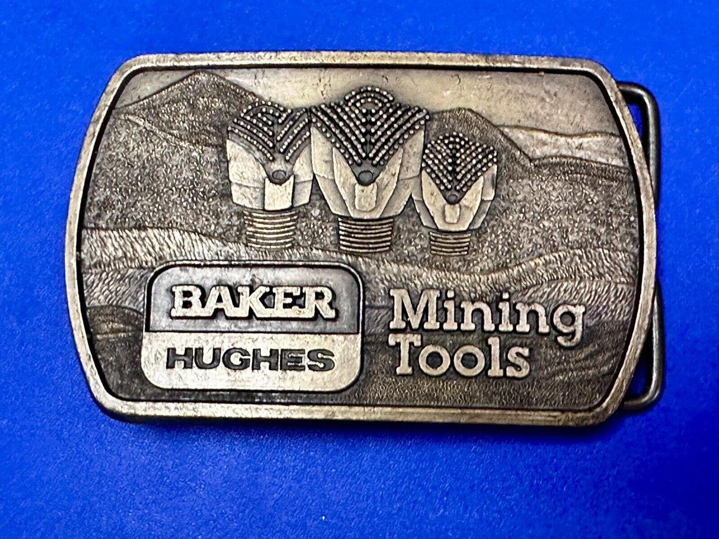 Baker Hughes Mining Tools Mine Drilling Bit Head Advertisement Belt Buckle -1991