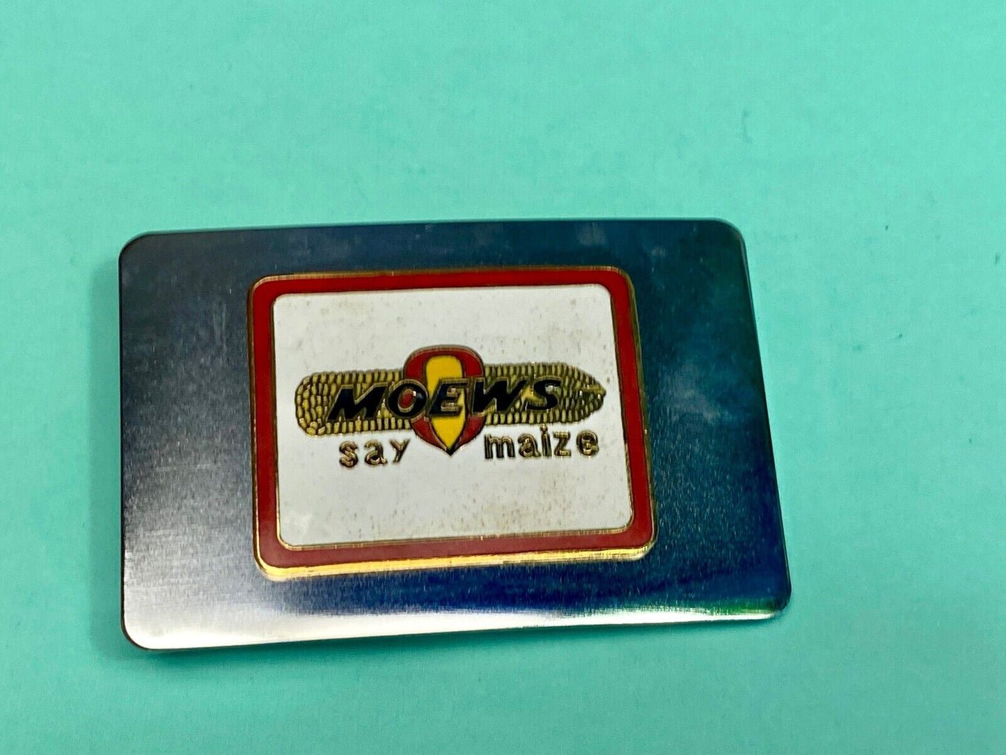 Nos Moews Corn Maize Moews Seed Company Granville Il Rectangular Belt Buckle