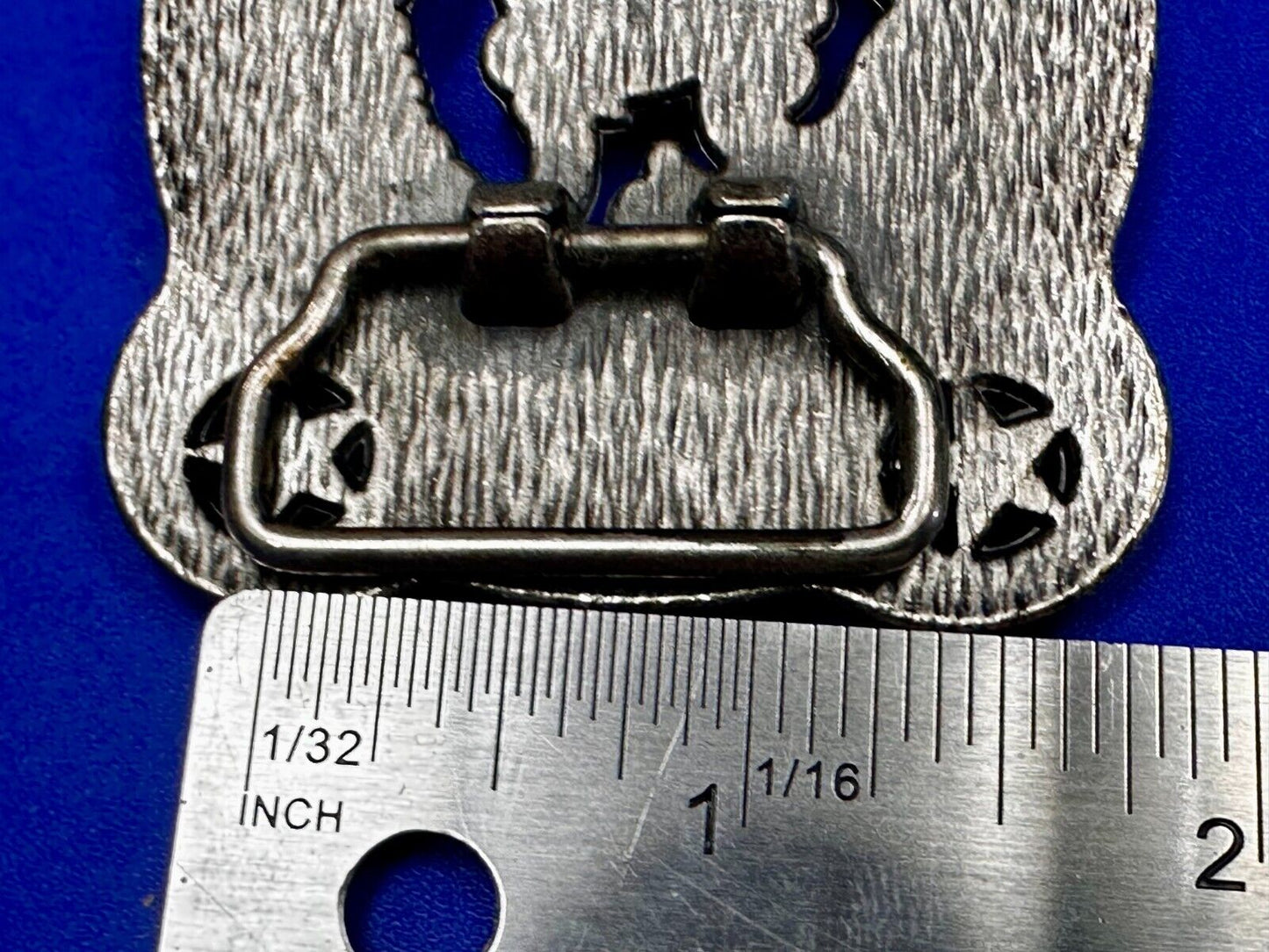 Texas Longhorn Steer / Corner Stars - Engravable Blank Award Scroll Belt Buckle