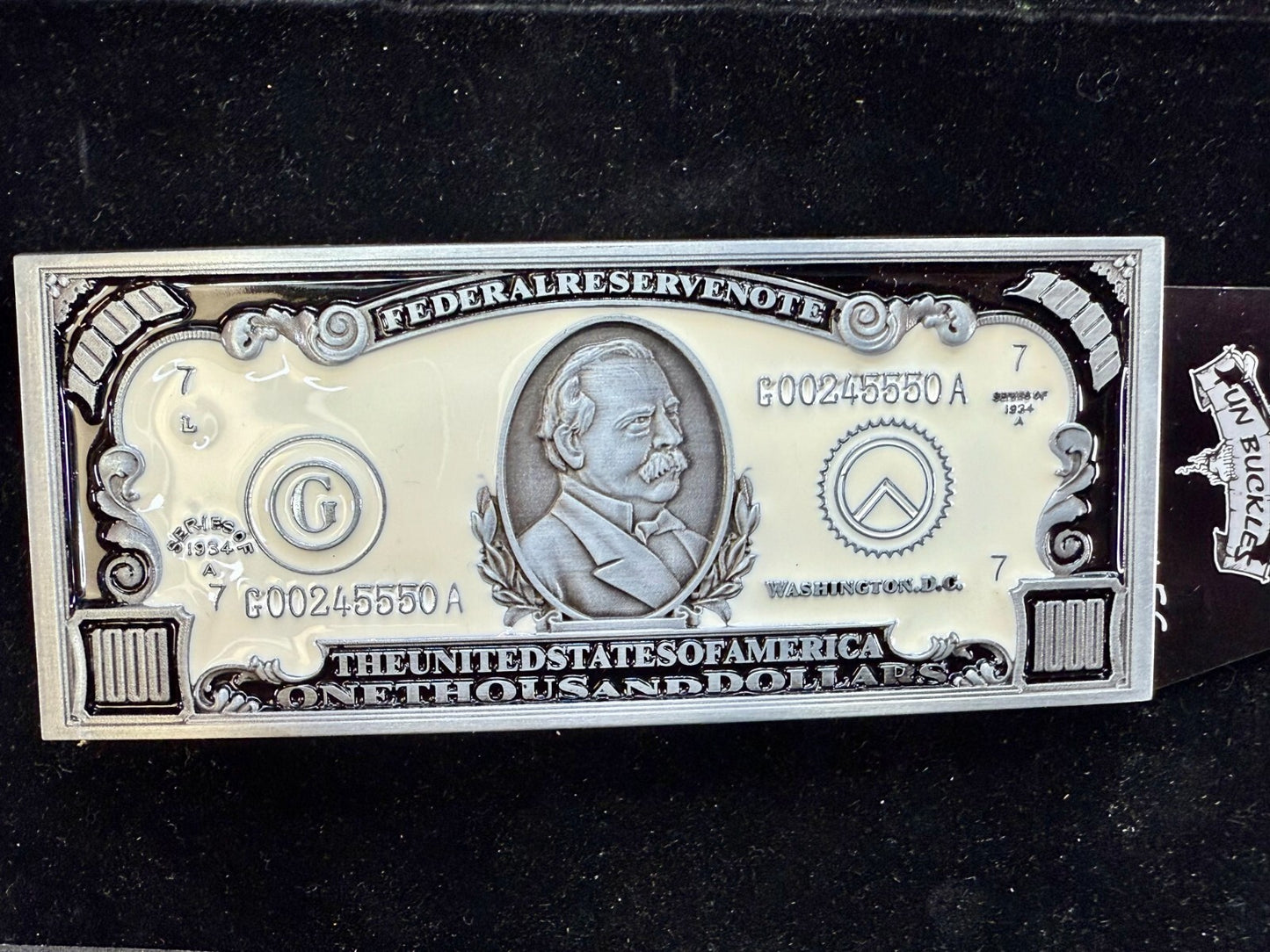 Thousand Dollar Bill New LARGE Novelty Belt Buckle