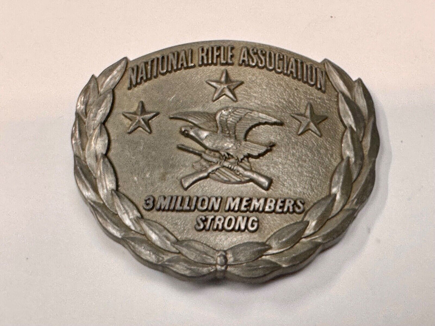 3 Million Members Strong National Rifle Assn NRA Membership belt buckle