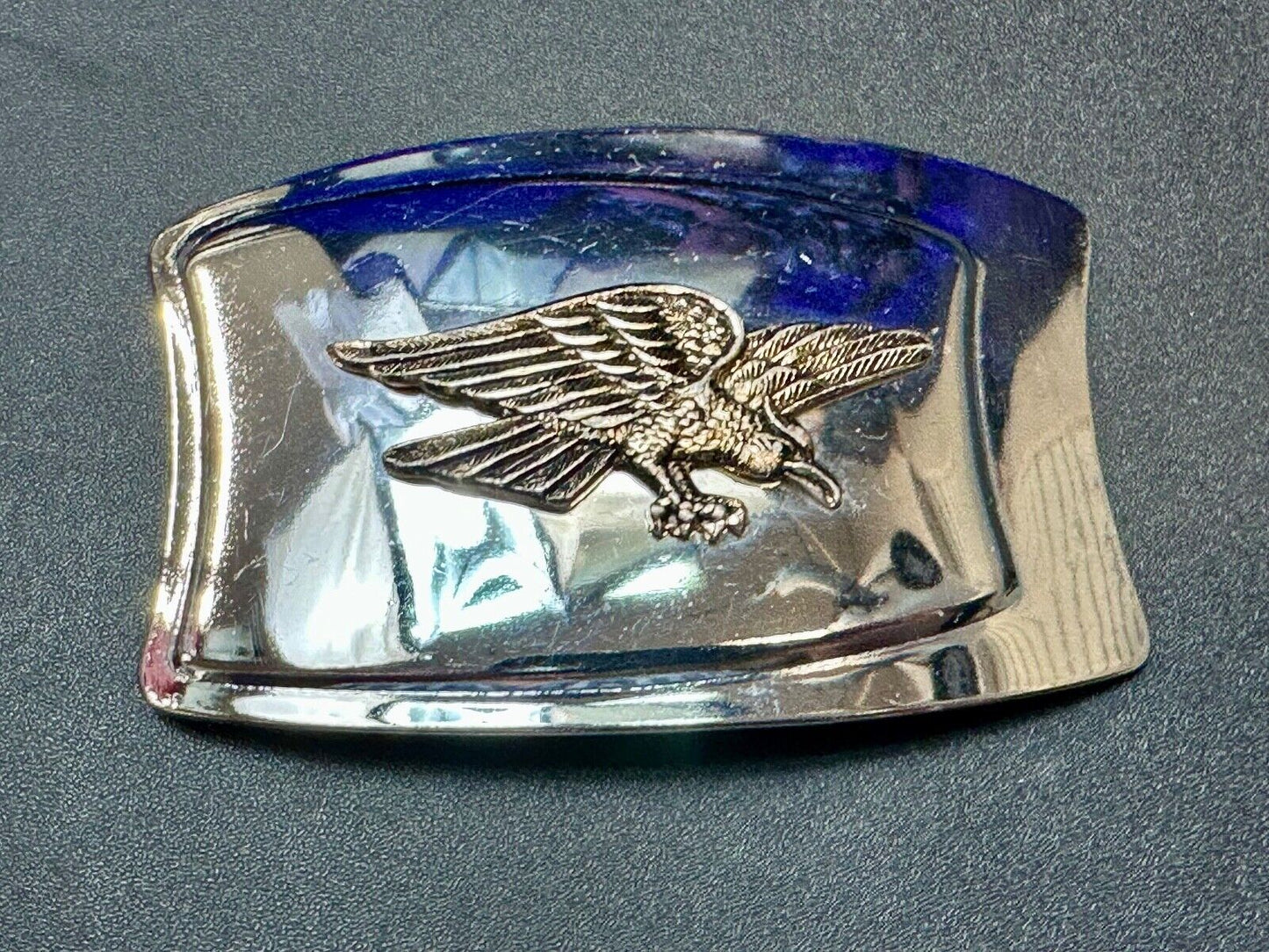 American Eagle - Vintage Mirrored Reflective Two Tone western belt buckle