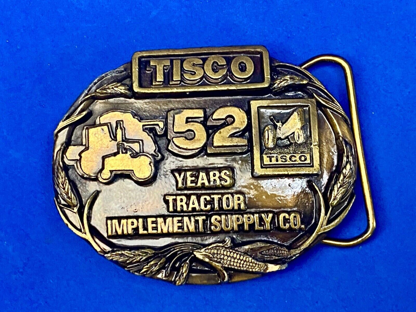 Tisco Tractor Implement Supply Agriculture Farm 52 Year Celebration Belt Buckle