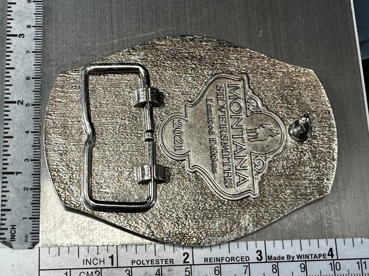 2021 Pendleton whiskey Let'er Buck Rodeo Cowboy Montana Silversmiths Belt Buckle