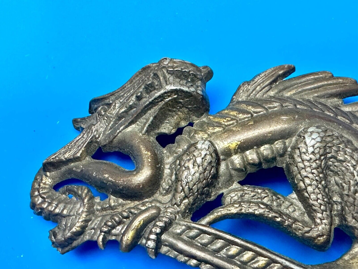 Vintage Chinese Dragon Vintage artisan? Large Oversized Belt Buckle