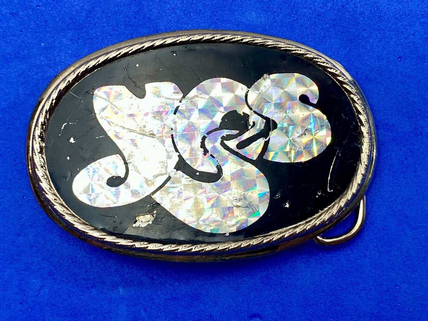 1970s **YES** MUSIC BAND COMMEMORATIVE HOLOGRAPHIC BELT BUCKLE
