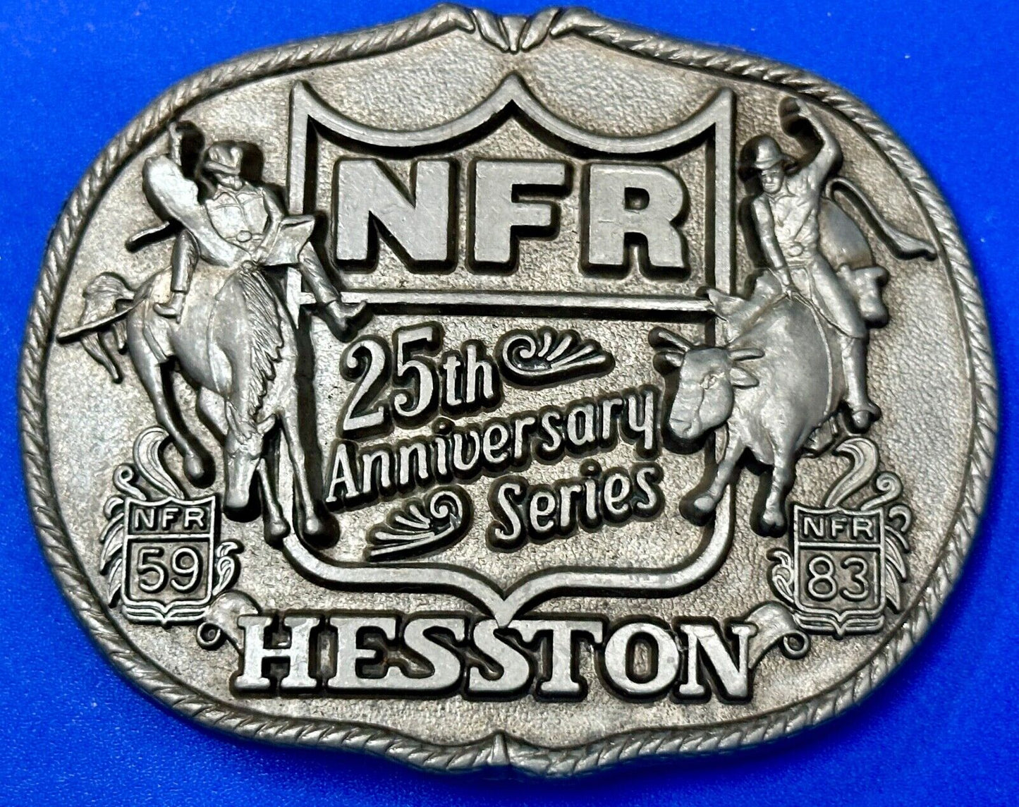 1993 Hesston National Finals Rodeo NFR 25th year celebration Belt Buckle