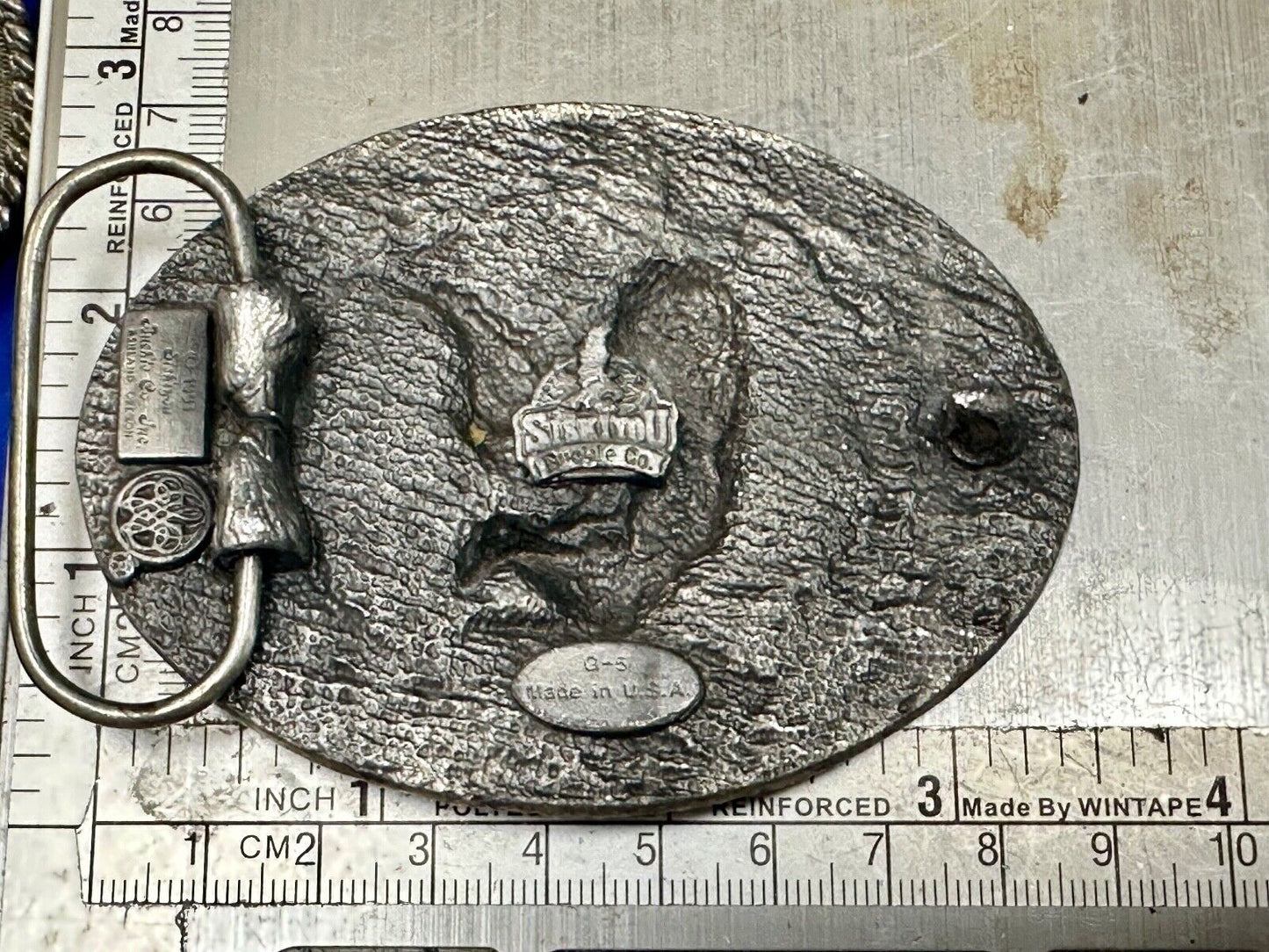 THE EAGLE - Attacking Hunting Diving Siskiyou Vintage Belt Buckle 1991 G-5