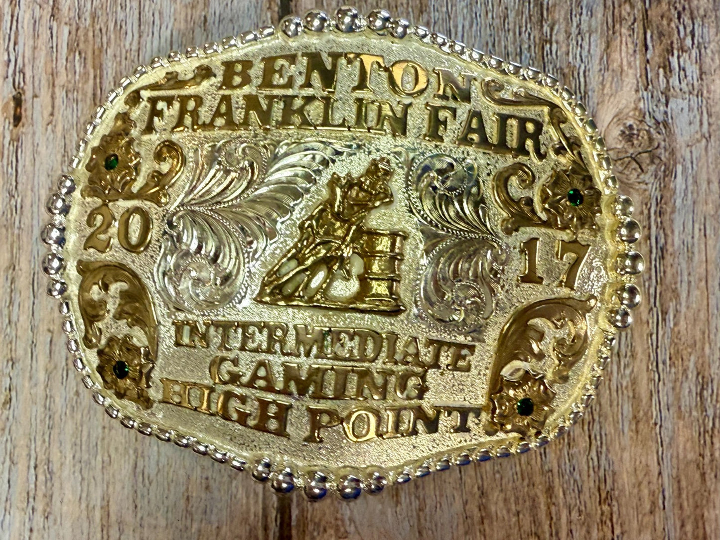 Benton Franklin Fair 2017 Gaming High Point Trophy Belt Buckle by Corriente