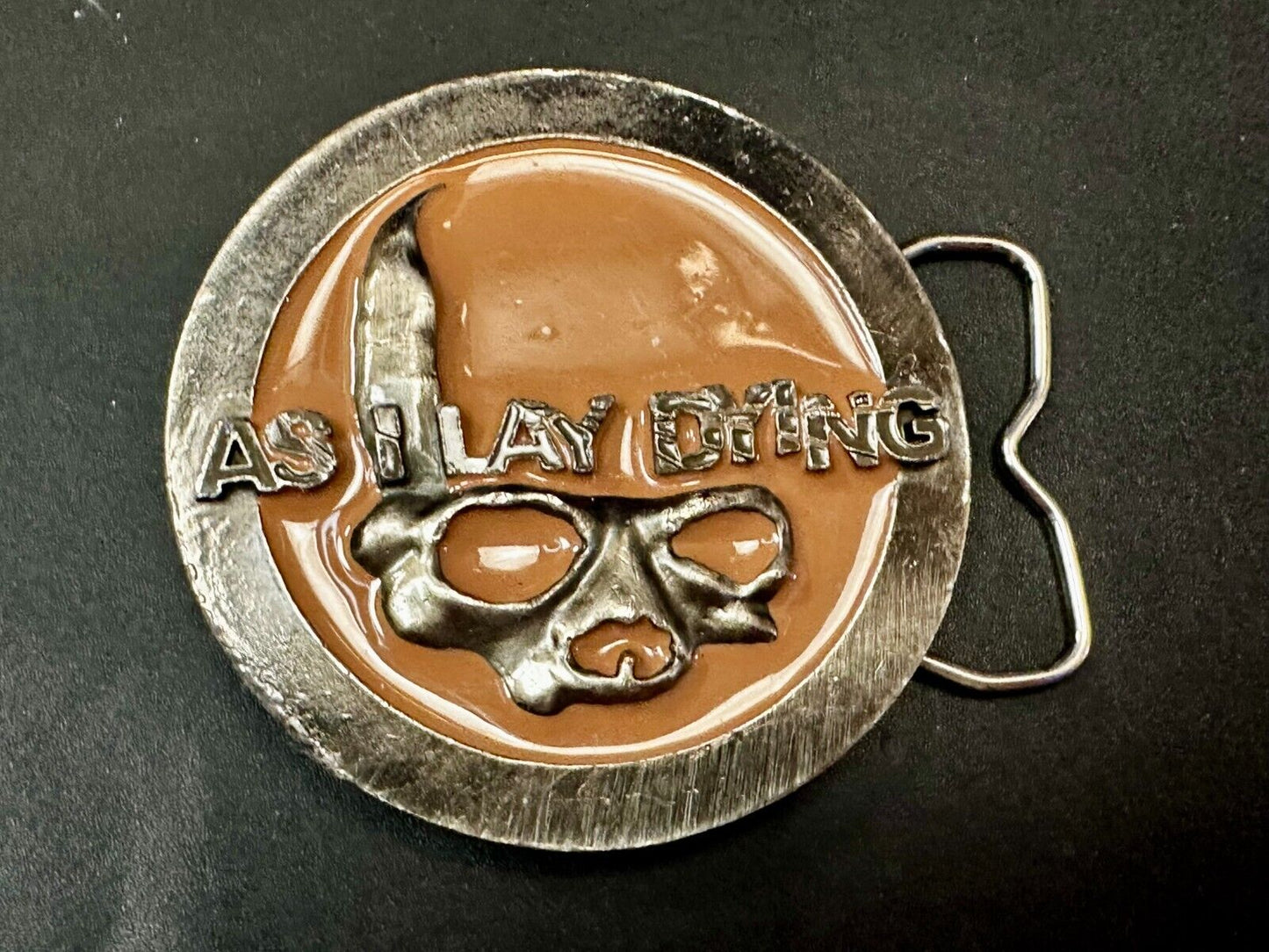 2005 As I Lay Dying Heavy Metal Rock Band Round Skull Music Belt Buckle