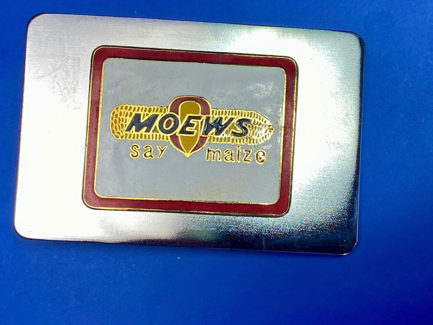 Nos Moews Corn Maize Moews Seed Company Granville Il Rectangular Belt Buckle